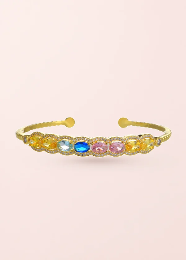 Leela Colorful Stone – Armband mit bunten Zirkonia in Goldoptik