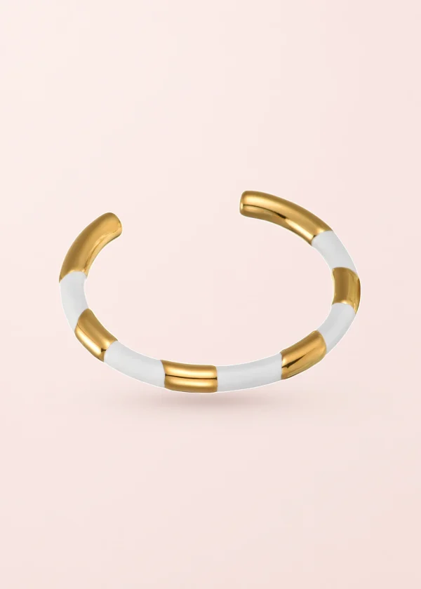 Branda White – Armband mit Keramik in Goldoptik