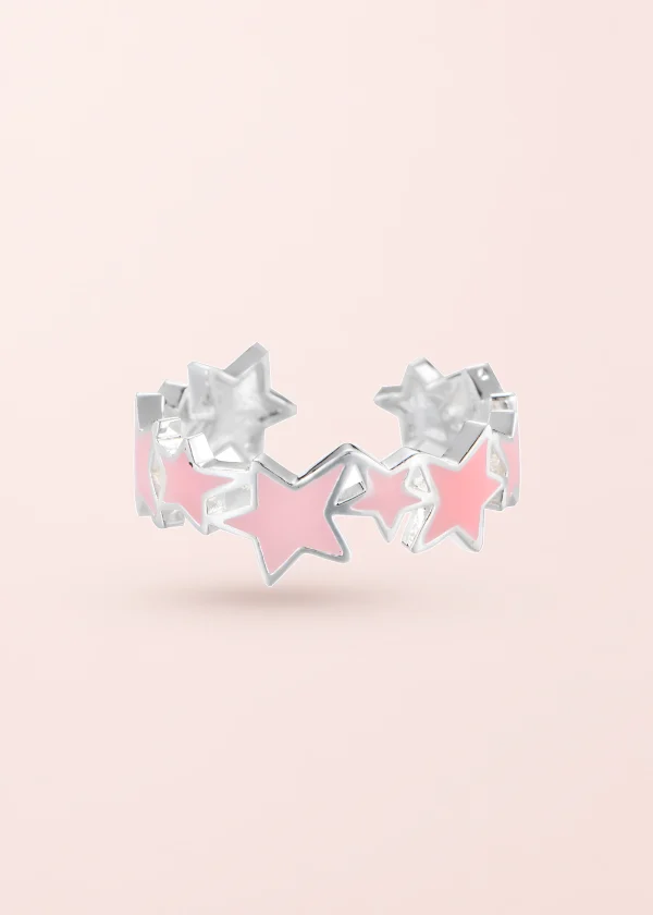 Star Street Pink – Ring mit Sternmotiv
