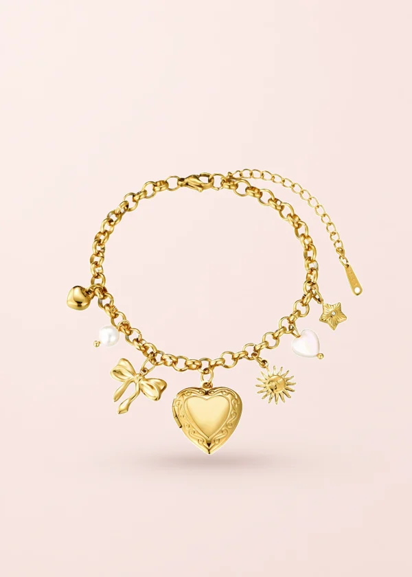 Jill Heart Locket – Armband mit Herzmedaillon