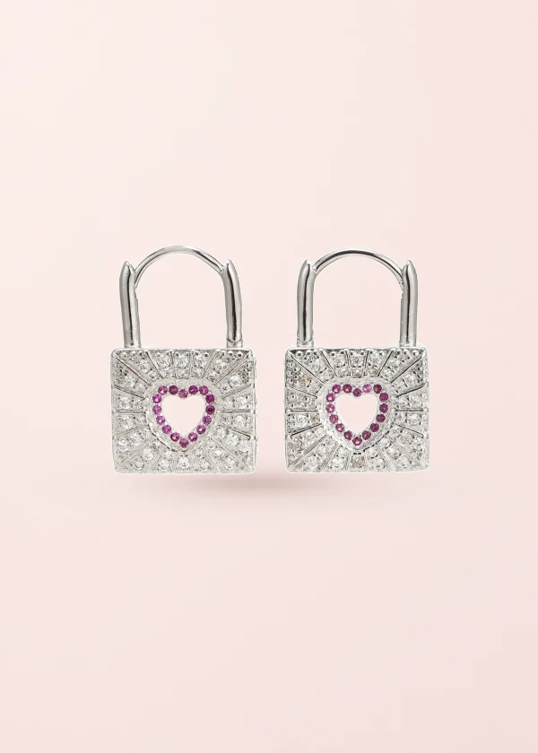 Pheobie Pink Secret – Ohrringe mit Zirkonia in Goldoptik