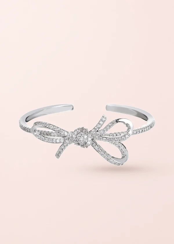 Glittering Bow – Armband mit Schleifenmotiv und Zirkonia aus Sterlingsilber