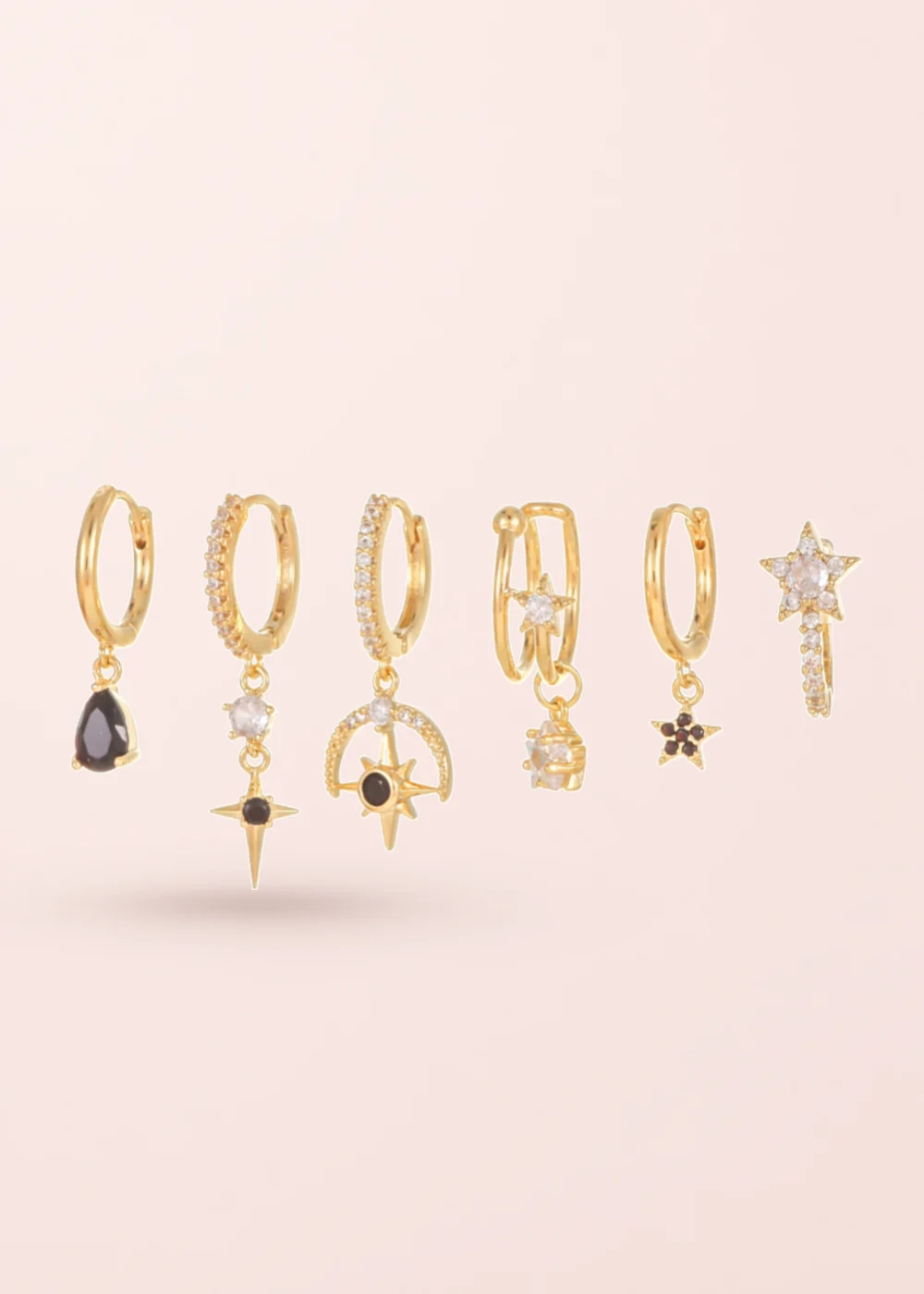 Produktfoto: Zeus Space Petit – Ohrring-Set mit Sternen und Zirkonia