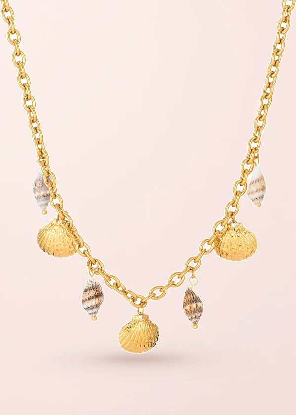 Sid Shell Sound of Ocean – Halskette mit Muscheldetails in Goldoptik
