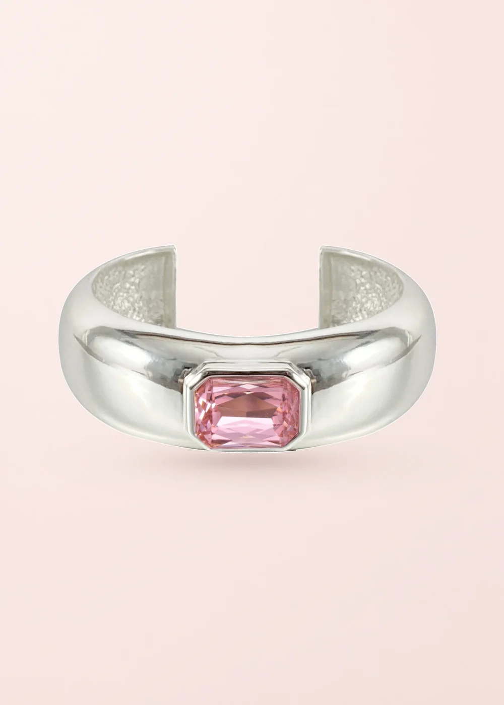 Produktfoto: Blissful Seraphim – Rose Armreif mit Zirkonia in Silberoptik
