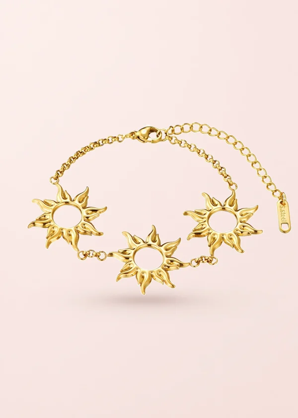 Soleil Sun – Armband mit Sonnenmotiv in Goldoptik