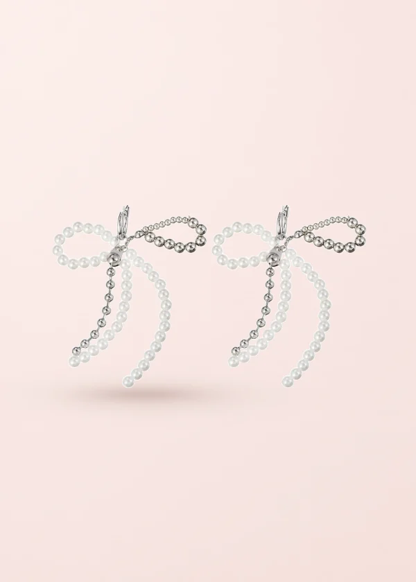 Annie Pearl Bow Shape Earrings