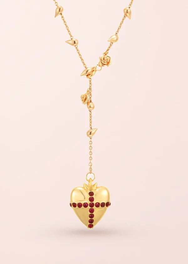Blissful Seraphim - Gentle Heart Necklace in Golden