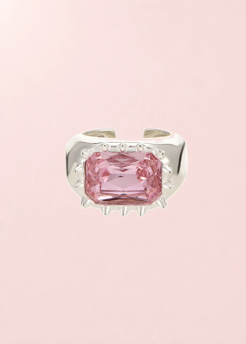 Blissful Seraphim - Rose Thorn Ring in Silver product photo