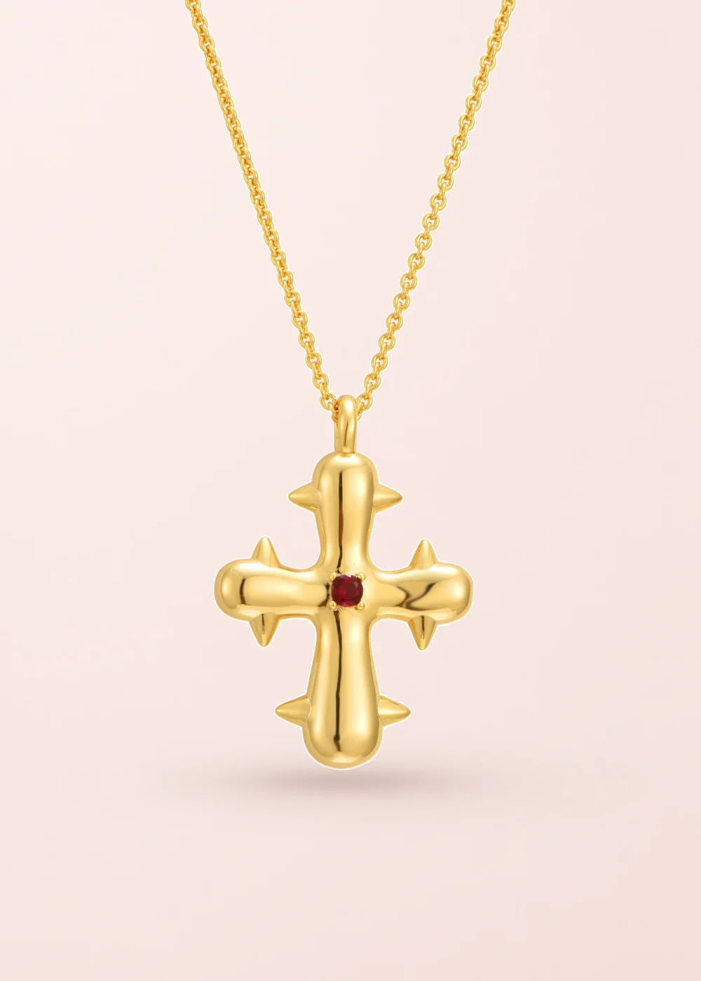 Produktfoto: Blissful Seraphim – Seraphim Cross Halskette mit Kreuzmotiv in Goldoptik