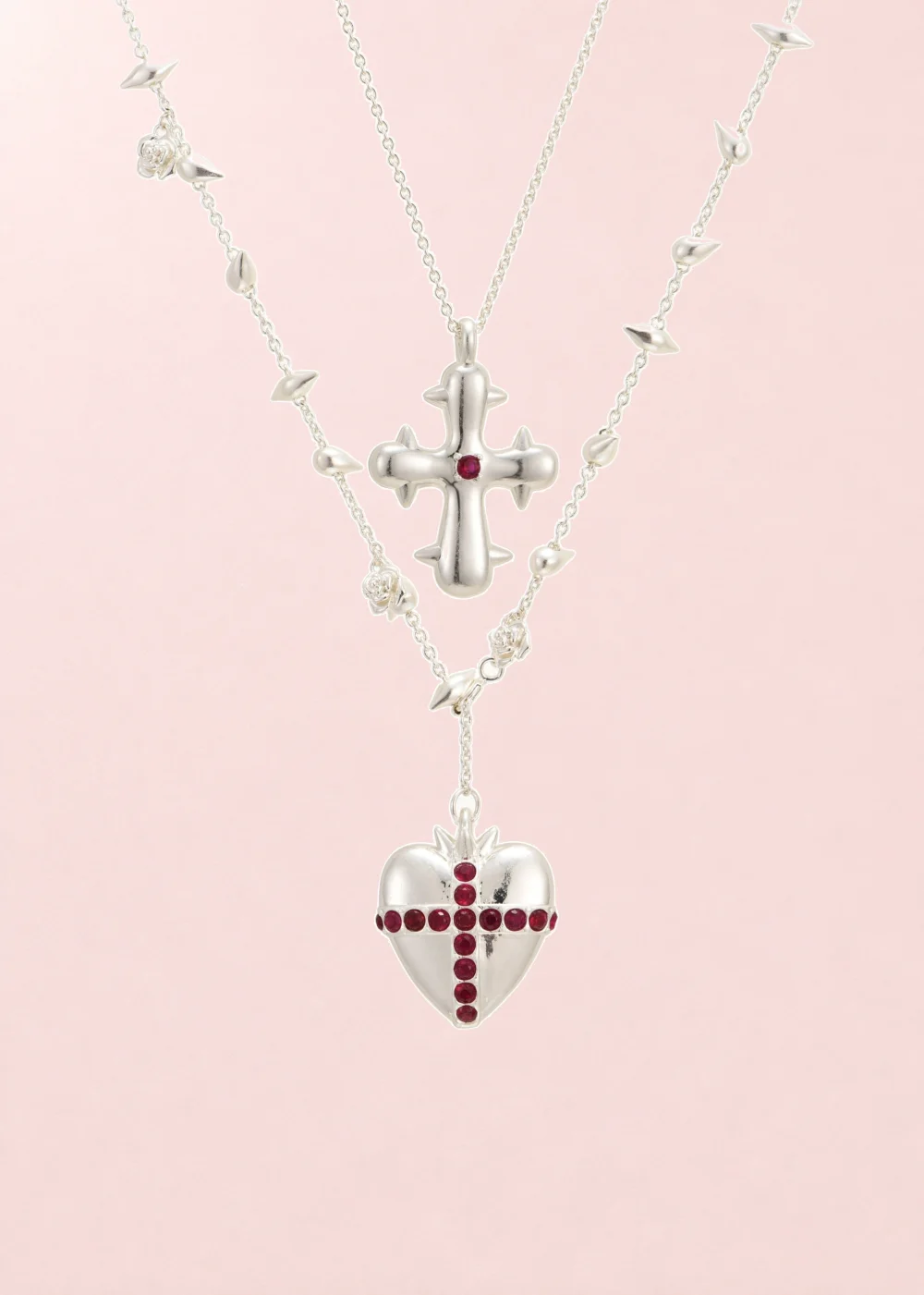 Blissful Seraphim - Necklace Silver Set product photo