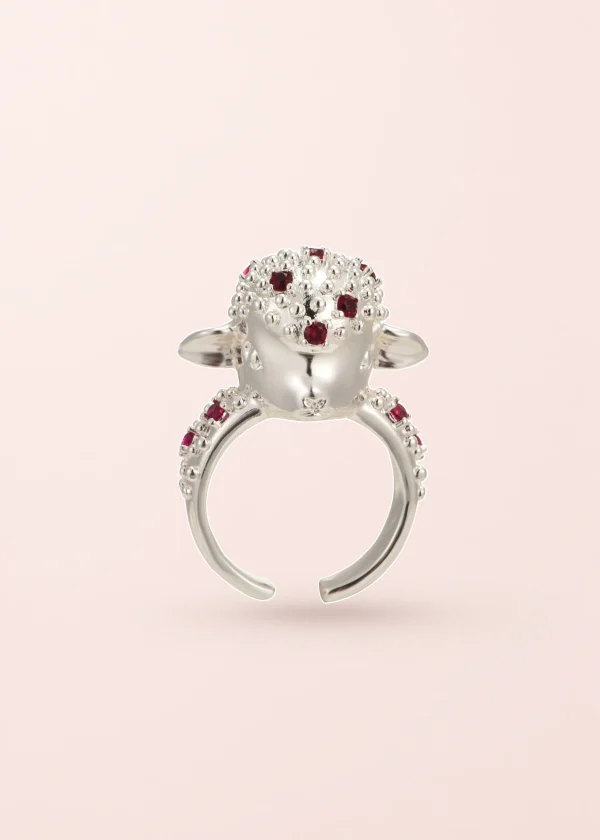 Blissful Seraphim – Gentle Lamb Ring mit Zirkonia in Silberoptik