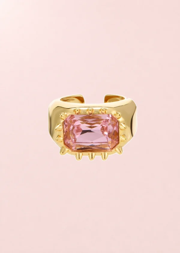 Blissful Seraphim - Rose Thorn Ring in Golden