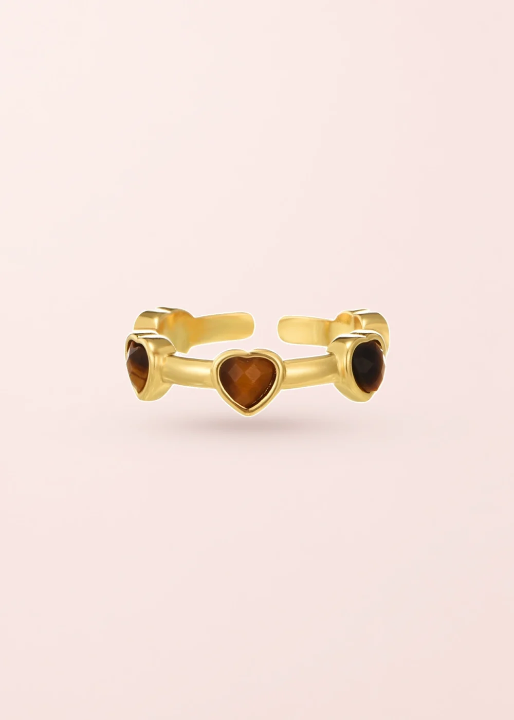 Produktfoto: Mika Heart – Ring mit Herzmotiv und Naturstein