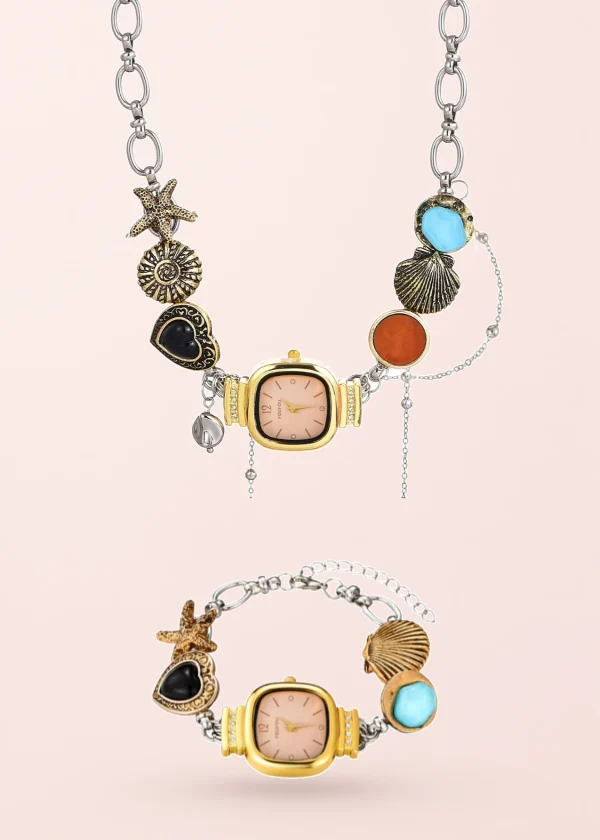 Guendalina – Schmuckset mit Uhrmotiv