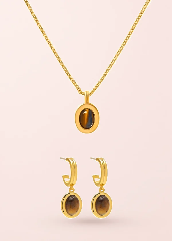 Anika – Schmuckset mit Tigerauge
