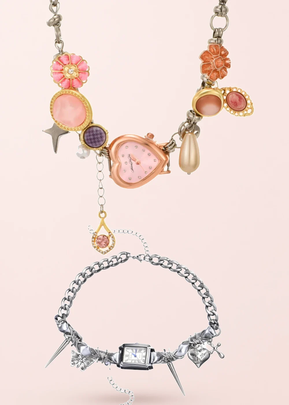 Produktfoto: Anastasia & Midnight O'Clock – Schmuckset mit Uhrmotiv