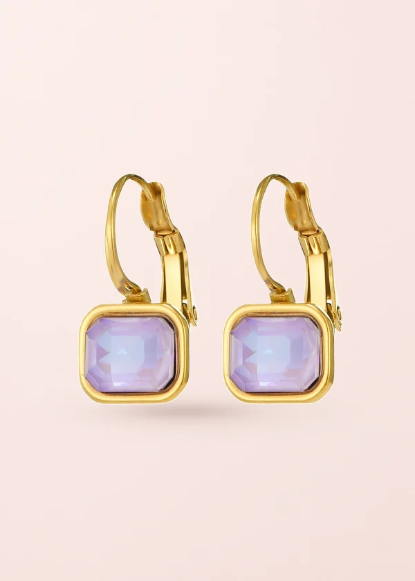Astra – Ohrringe mit Zirkonia in Violett und Blau