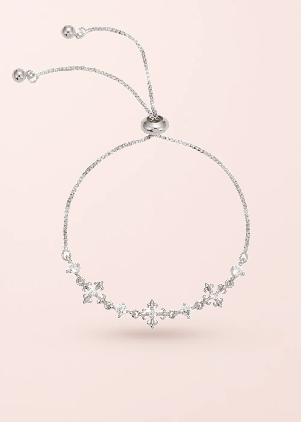 Produktfoto: Maria – Armband mit Kreuzdetails und Zirkonia in Silberoptik