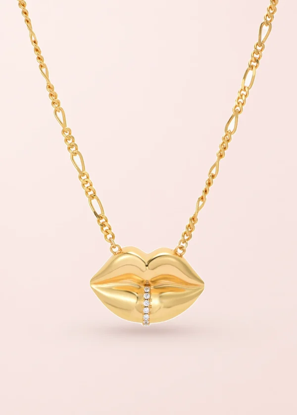 Bisou Collection – Bisou Halskette mit Motiv in Goldoptik