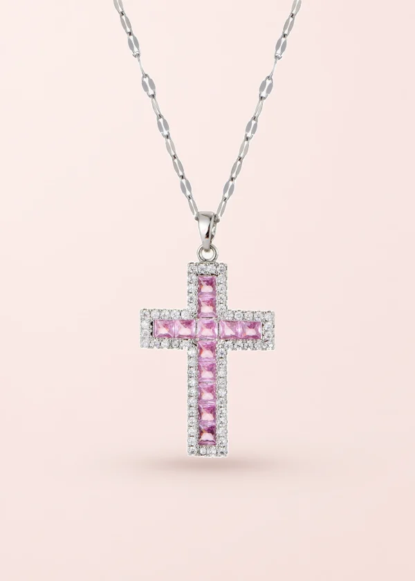 Georgia Cross Silver Necklace