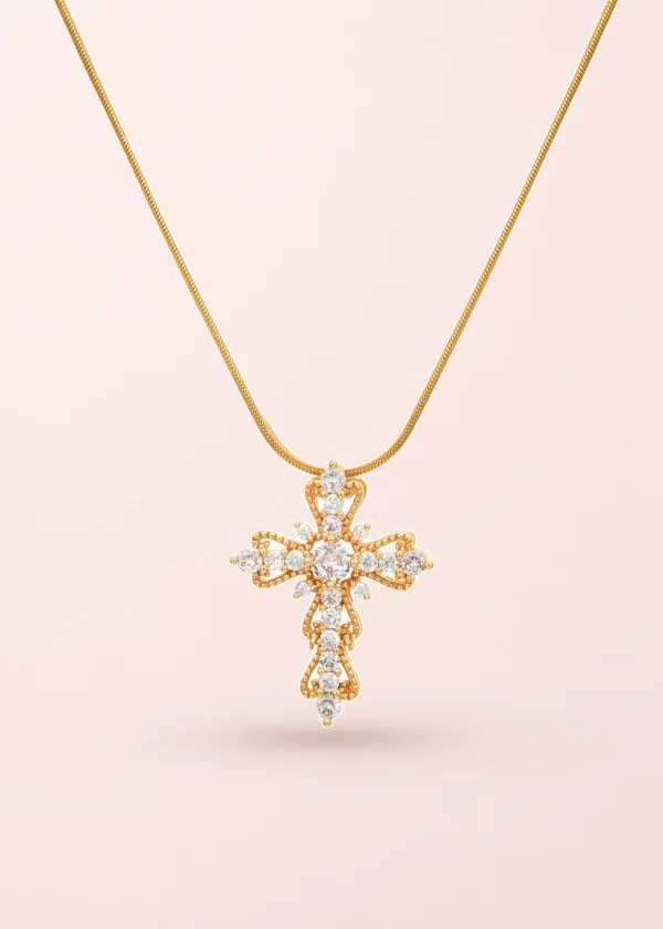 Kyle Cross Golden Necklace