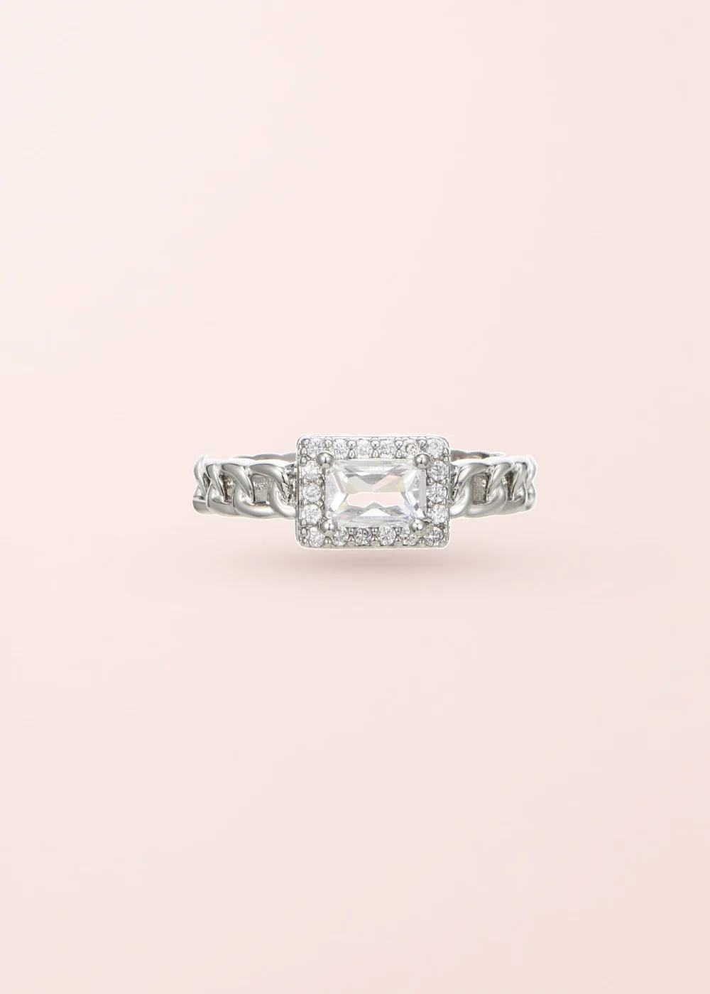 Produktfoto: Val – Ring mit geometrischem Design in Silberoptik