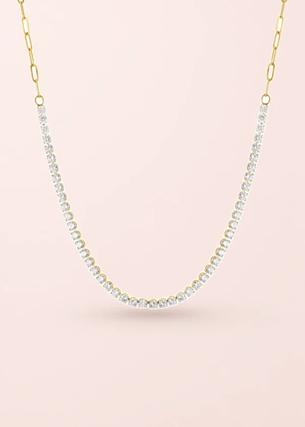 Glittering Tennis – Halskette mit Zirkonia-Besatz