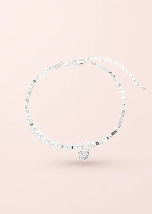 Mina Pearl Silver Bracelet
