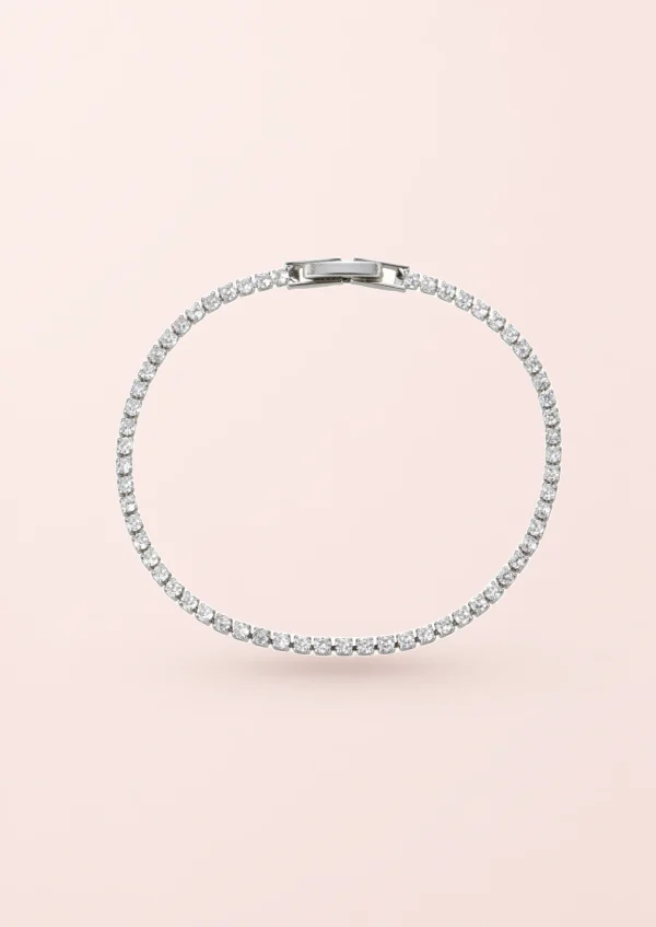 Glittering Tennis – Armband mit Zirkonia-Besatz