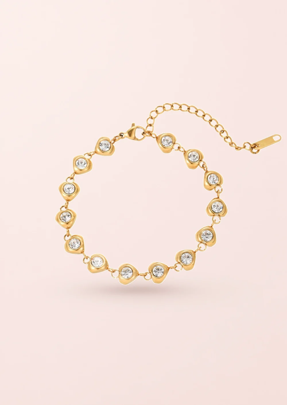 Produktfoto: Amelie Glittering VI – Armband mit Zirkonia in Goldoptik