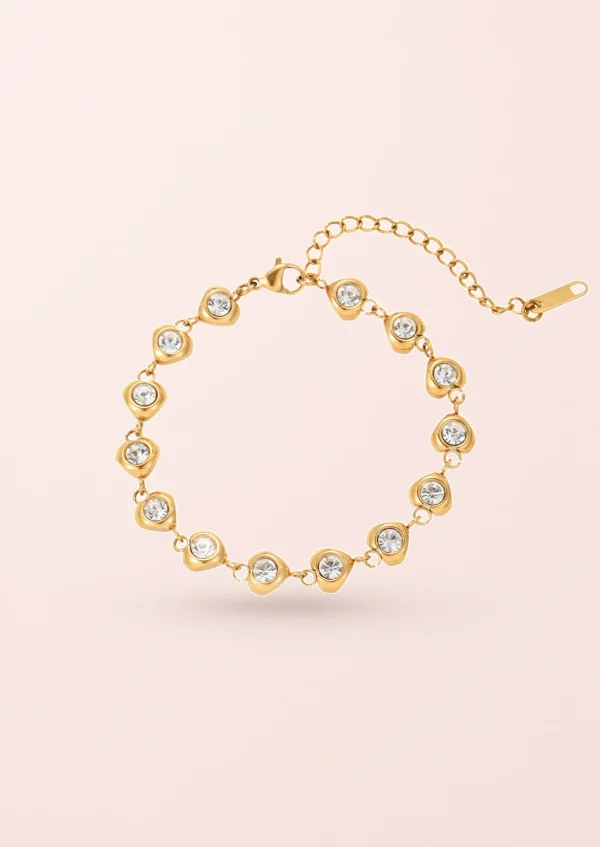 Amelie Glittering VI – Armband mit Zirkonia in Goldoptik