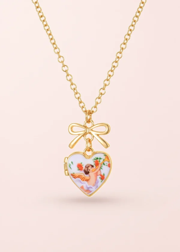 Dan Vintage Angel Locket Necklace