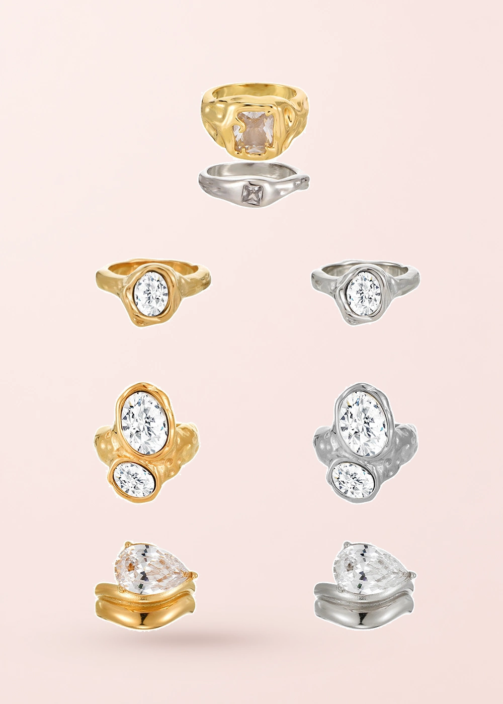 David – Ringsammlung mit Zirkonia