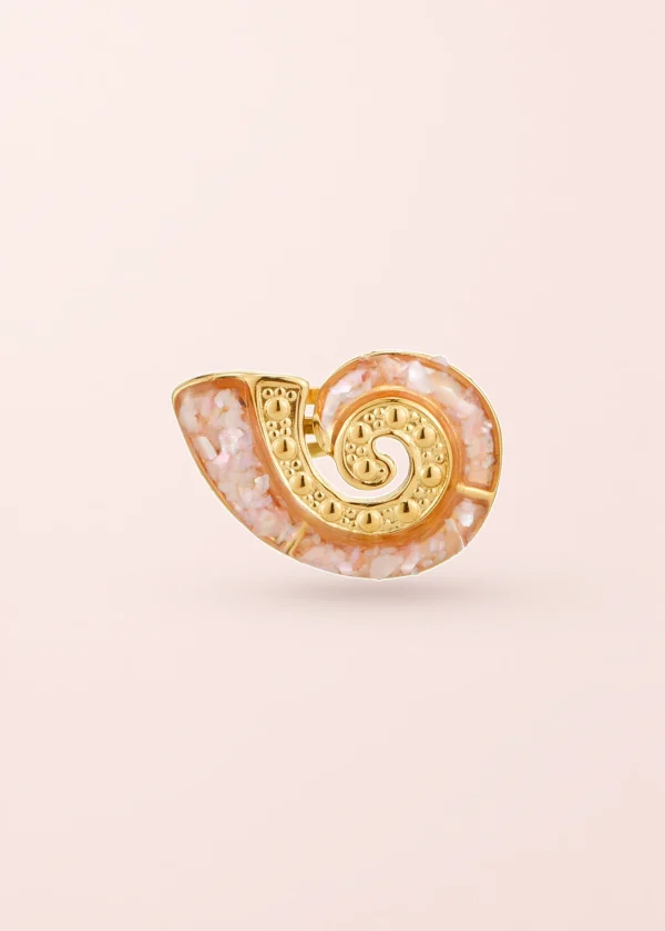 Shell Summer – Ring mit Muschelmotiv in Goldoptik
