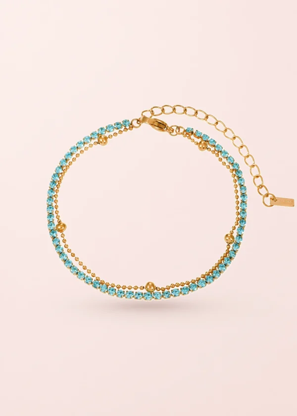 Mel Turquoise Blue – Armband I mit mehrlagigen Ketten