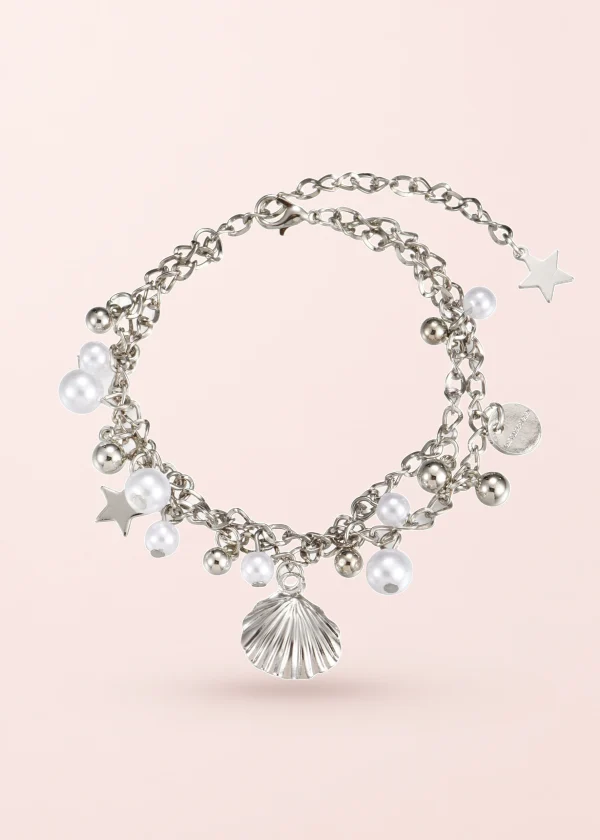 Molly Shell Pearl Silver Bracelet