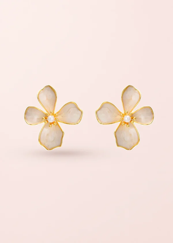 Jessie Flower – Ohrringe mit Blüten und Perlenoptik