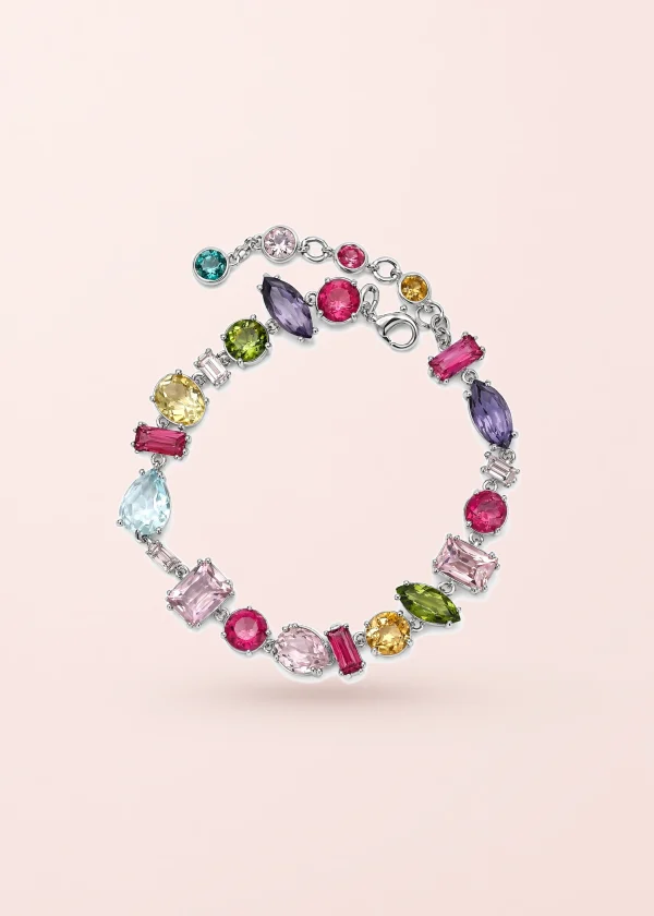 Kylie Colorful Crystals – Armband mit Zirkonia in Silberoptik
