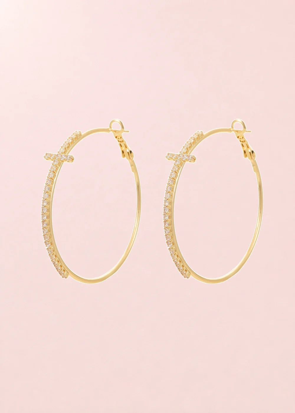 Cross Hoop Earring product photo
