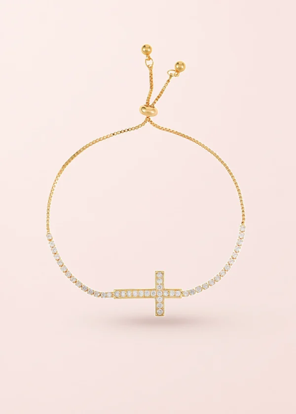 Glittering Cross Bracelet