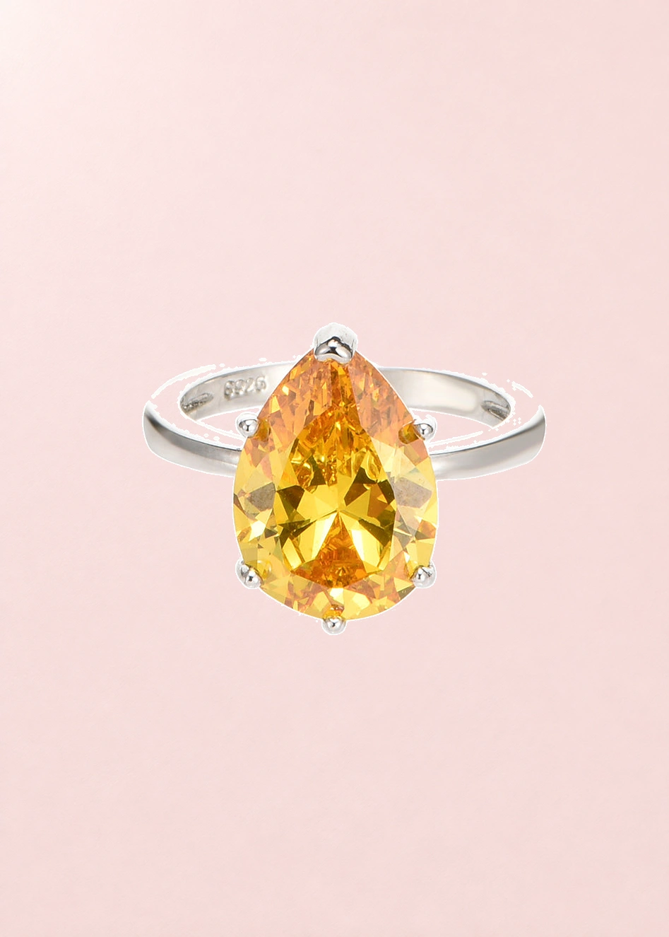 Marta Yellow Crystal Ring