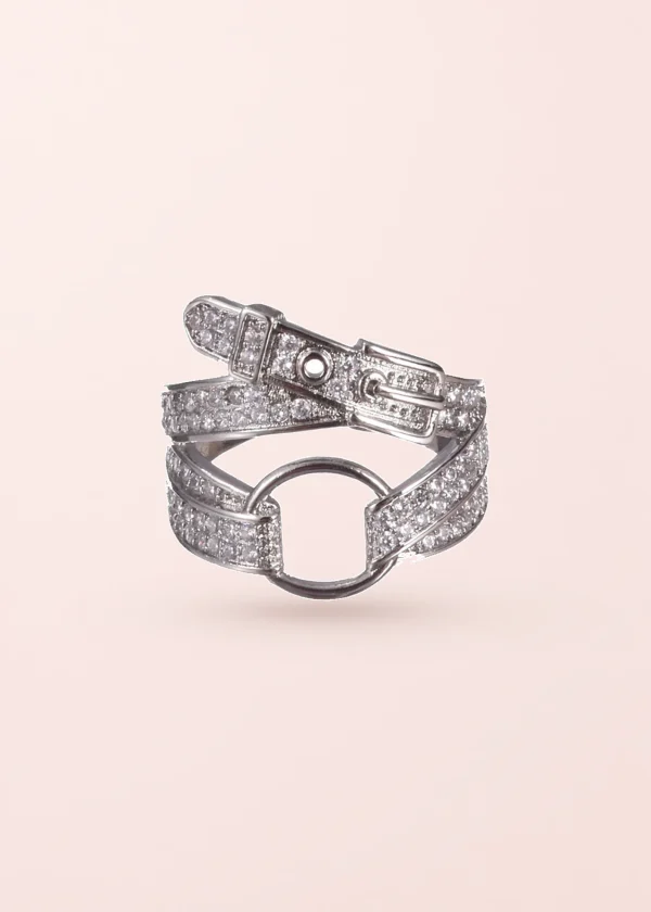 Sparkling Bow – Schleifenring mit Zirkonia