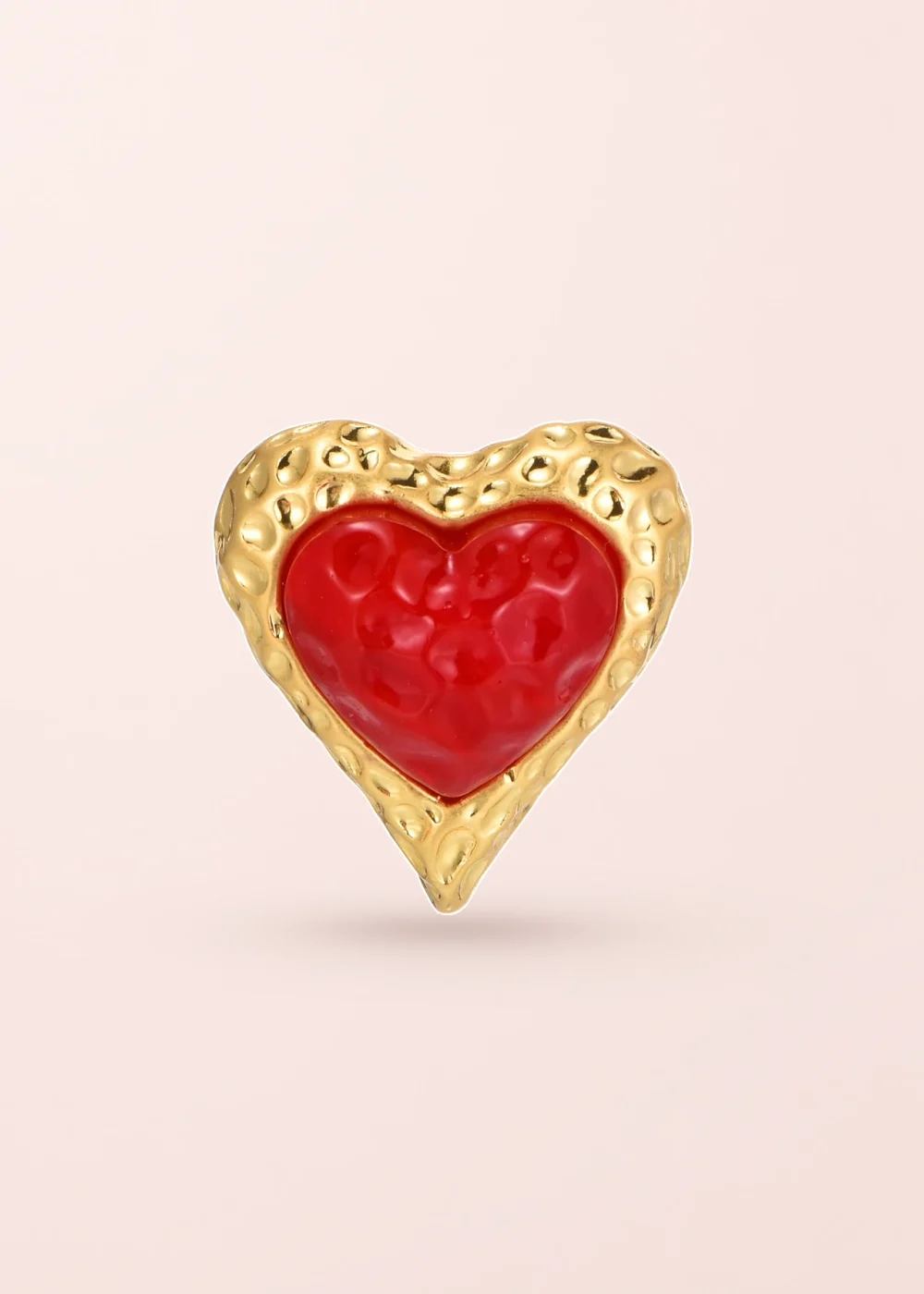 Produktfoto: Adam Love In All Shape – roter Ring mit Herzmotiv