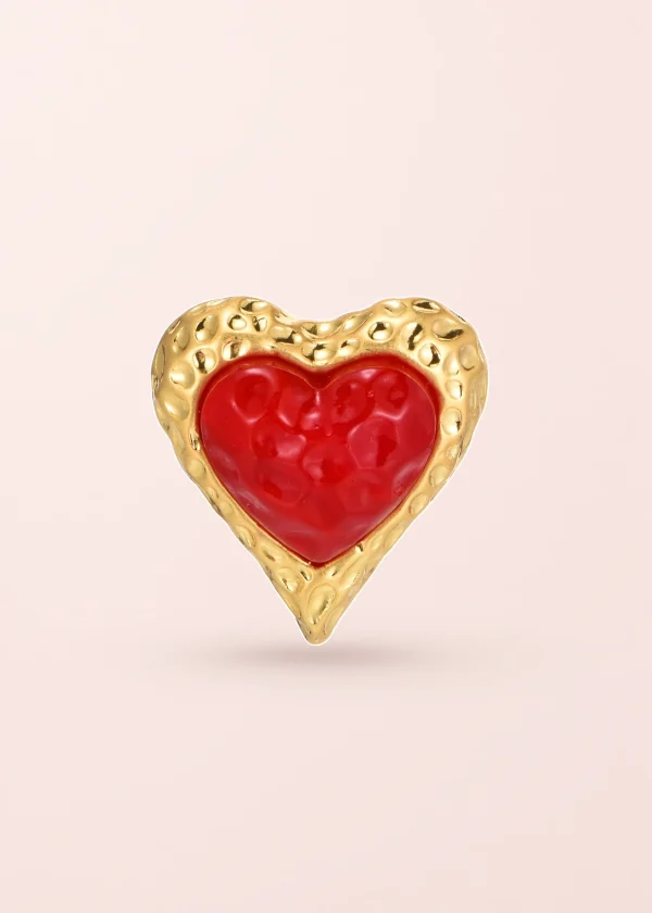 Adam Love In All Shape – roter Ring mit Herzmotiv