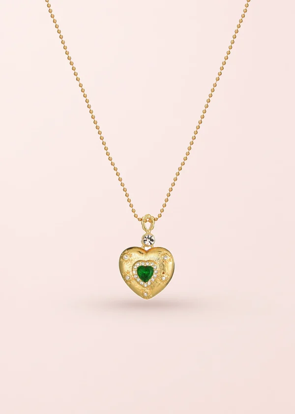 Gabrielle Green Love – Halskette mit grünem Farbakzent