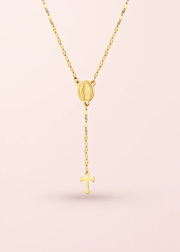 Martina Cross Long Chain Necklace