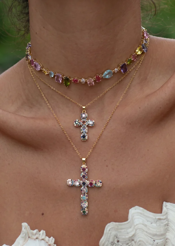 In Name Of Rose Cross Necklace — alternate view